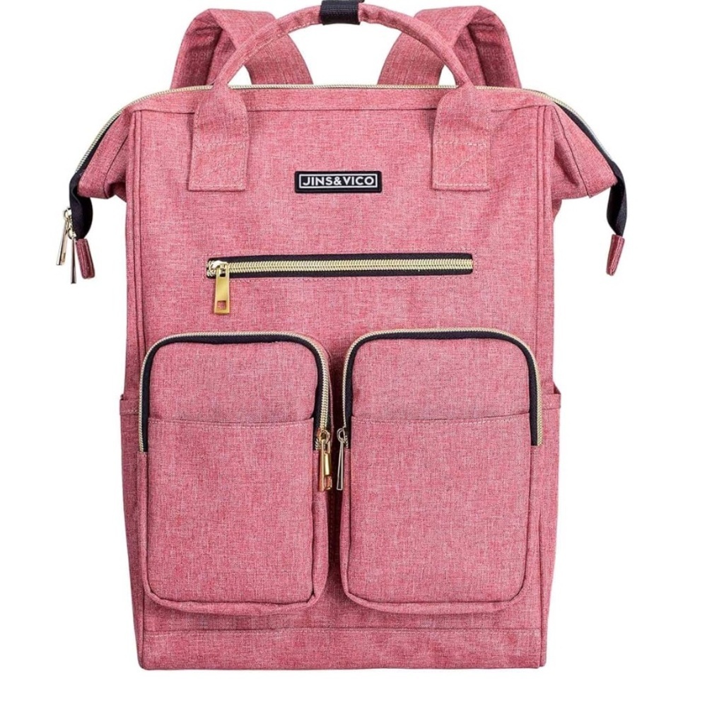 Laptop Backpack Women JINS & VICO Lightweight Wide Large Capacity Travel College